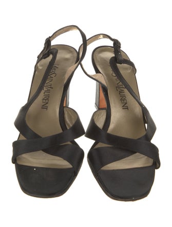 Yves Saint Laurent Satin Slingback Sandals
