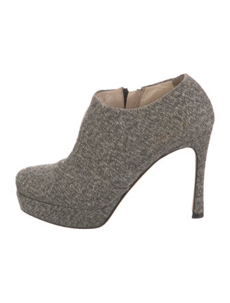 Yves Saint Laurent Wool Lace-Up Boots