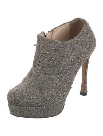 Yves Saint Laurent Wool Lace-Up Boots