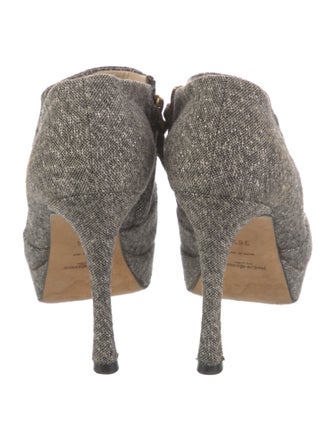 Yves Saint Laurent Wool Lace-Up Boots