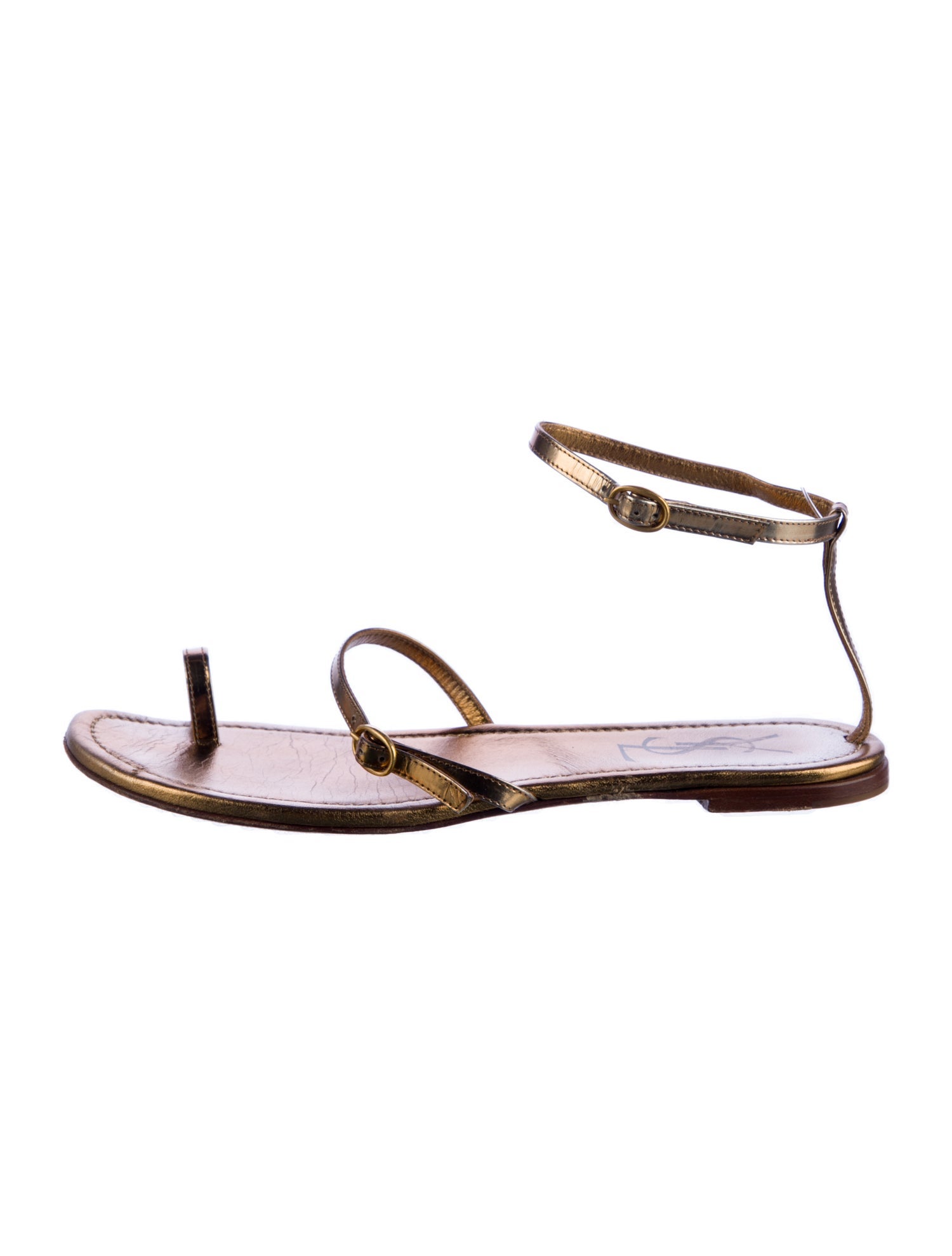 Yves Saint Laurent Leather Slingback Sandals