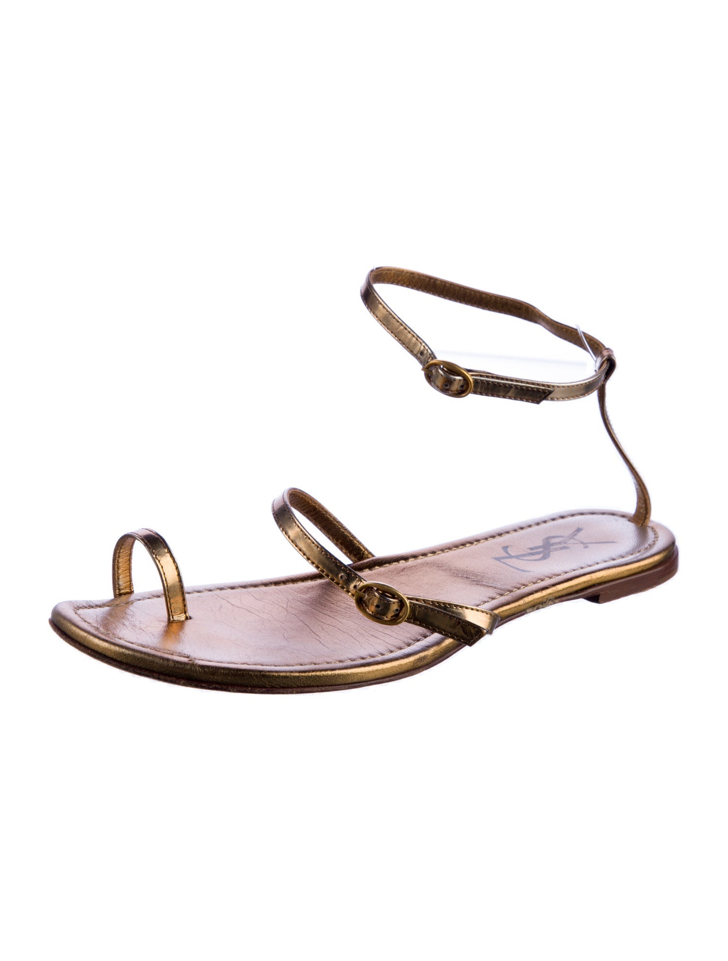 Yves Saint Laurent Leather Slingback Sandals