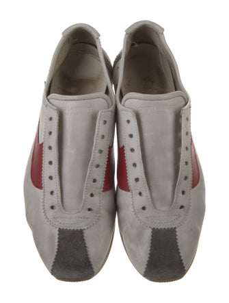 Saint Laurent Leather Colorblock Pattern Sneakers