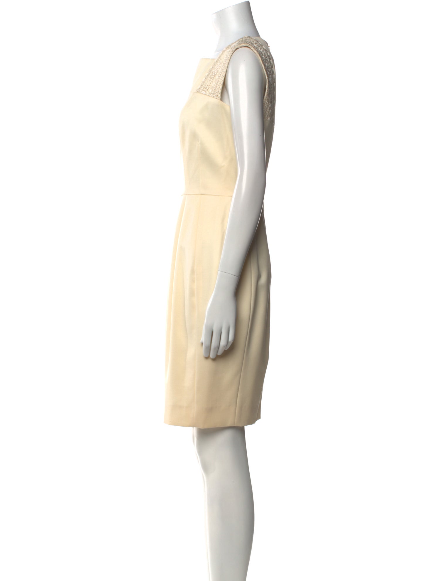 Yves Saint Laurent Square Neckline Knee-Length Dress