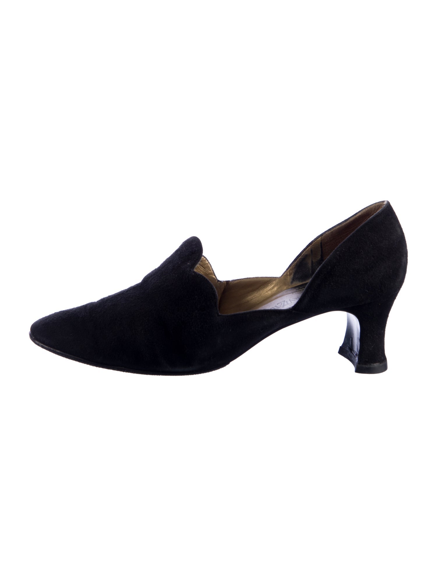 Yves Saint Laurent Suede D'Orsay Pumps