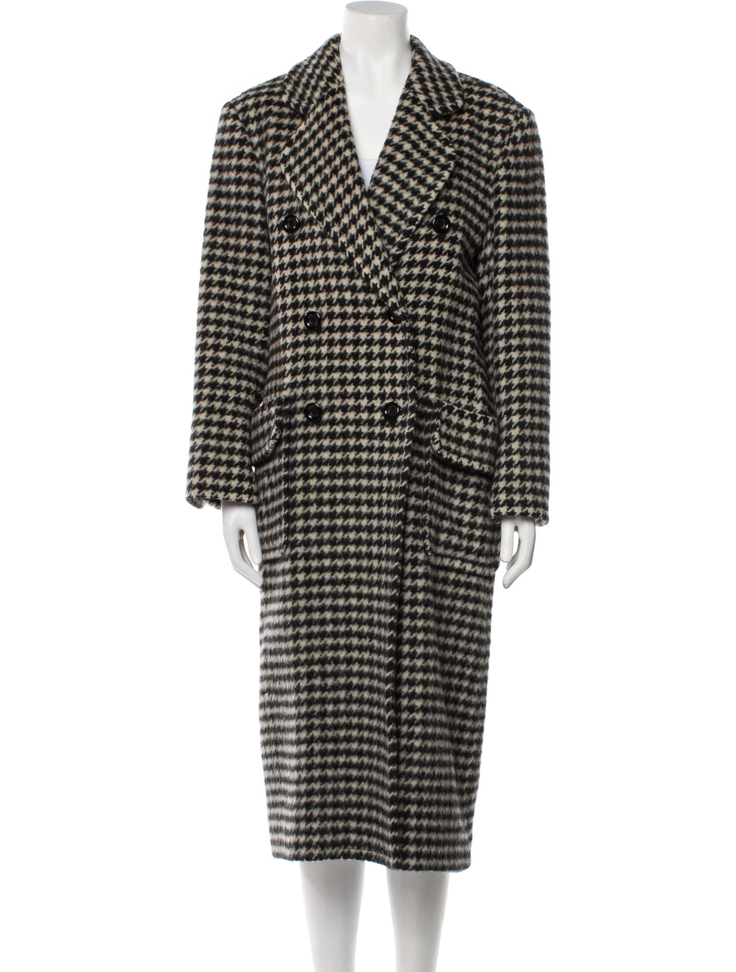 Yves Saint Laurent Plaid Print Peacoat
