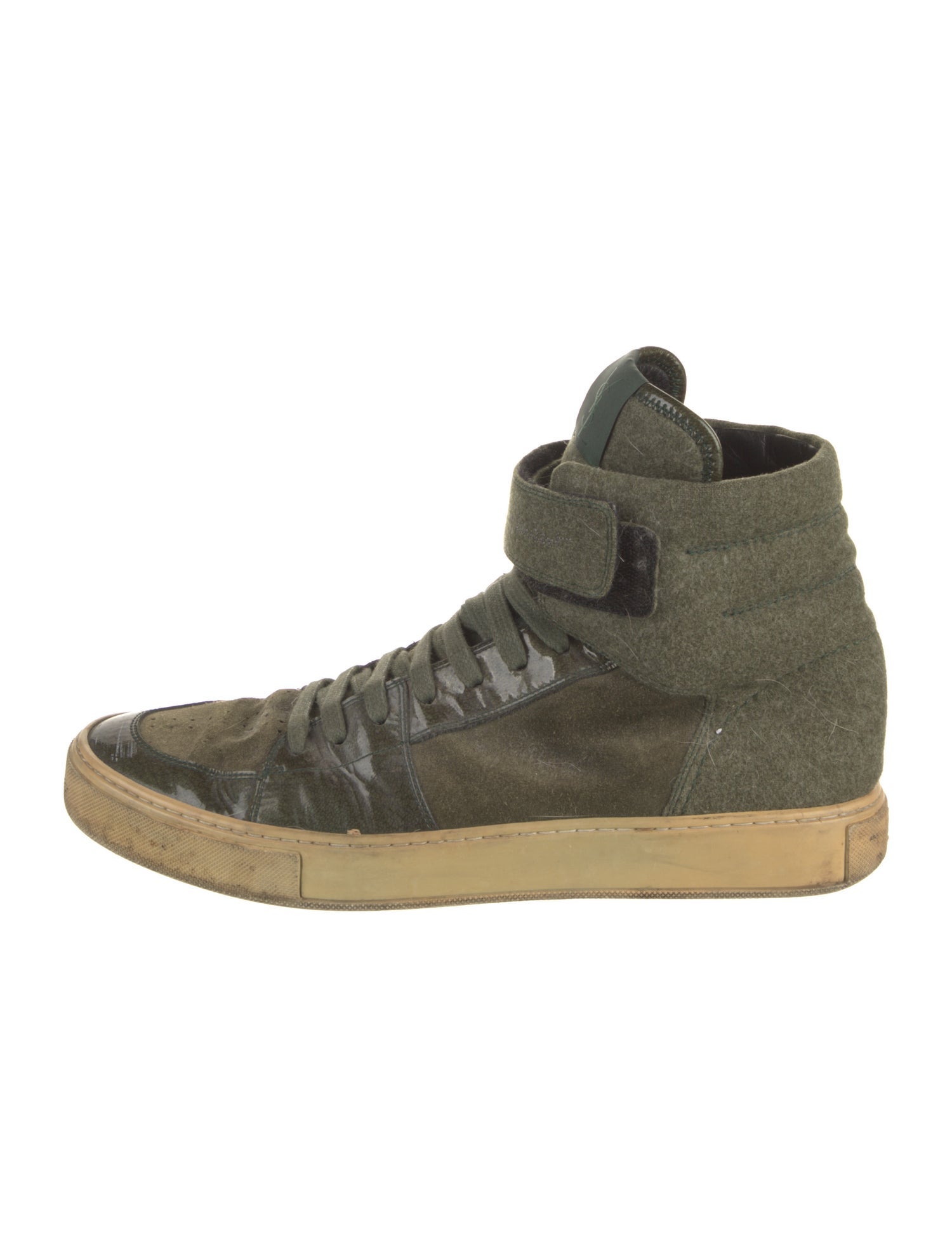 Yves Saint Laurent Leather high trainers Green Sneakers