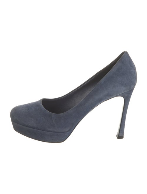 Yves Saint Laurent Suede Leather Trim Embellishment Pumps