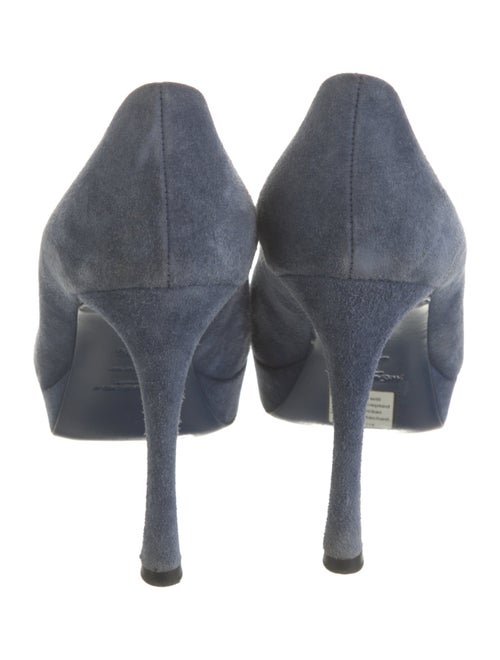 Yves Saint Laurent Suede Leather Trim Embellishment Pumps