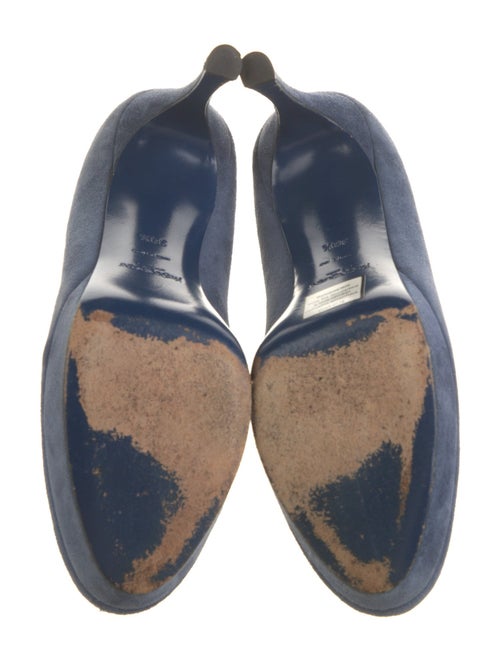Yves Saint Laurent Suede Leather Trim Embellishment Pumps