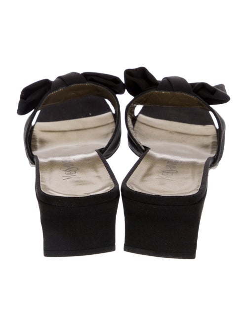Yves Saint Laurent Canvas Bow Accents Slides