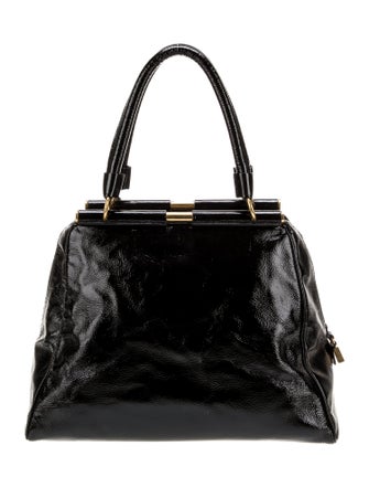 Yves Saint Laurent Patent Leather Top Handle Bag