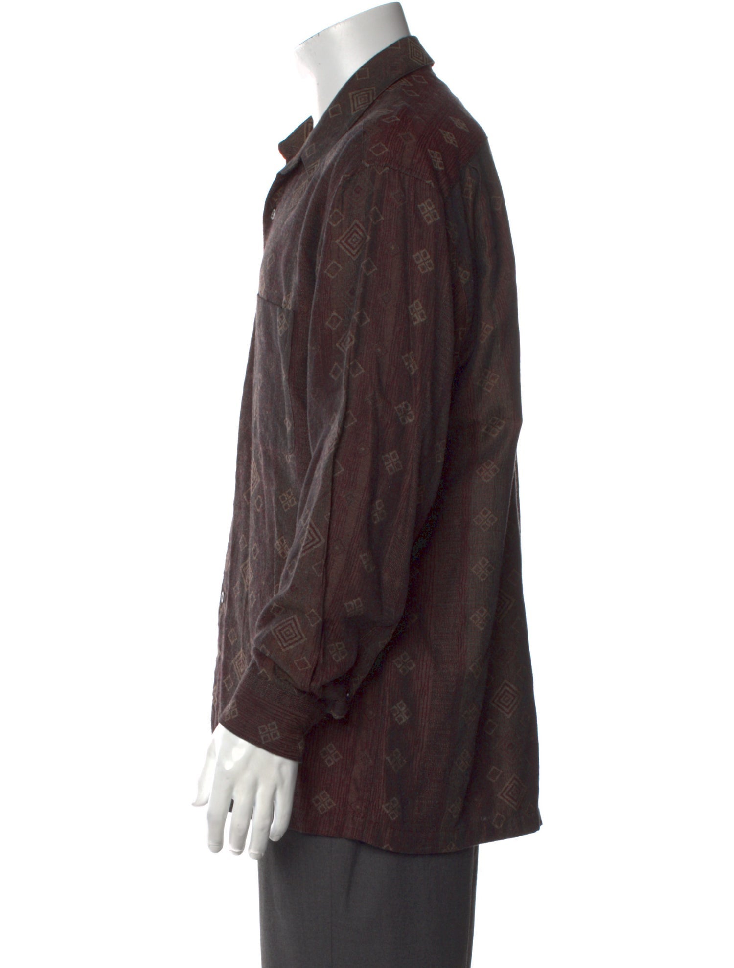 Yves Saint Laurent Printed Long Sleeve Shirt