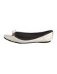 Yves Saint Laurent Leather Bow Accents Ballet Flats