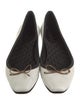 Yves Saint Laurent Leather Bow Accents Ballet Flats