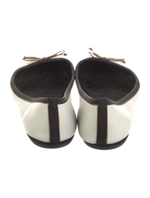 Yves Saint Laurent Leather Bow Accents Ballet Flats