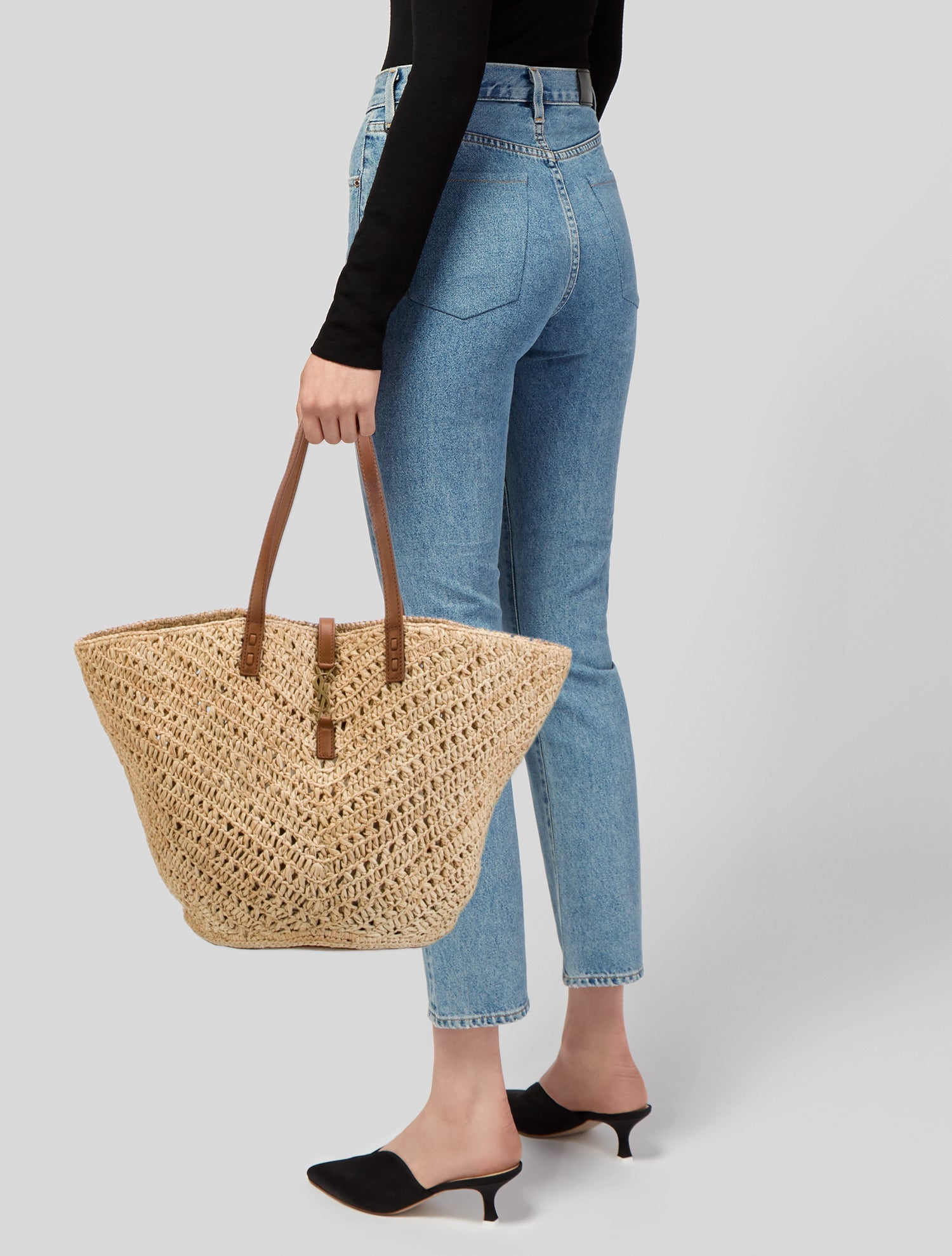 Saint Laurent Raffia Tote
