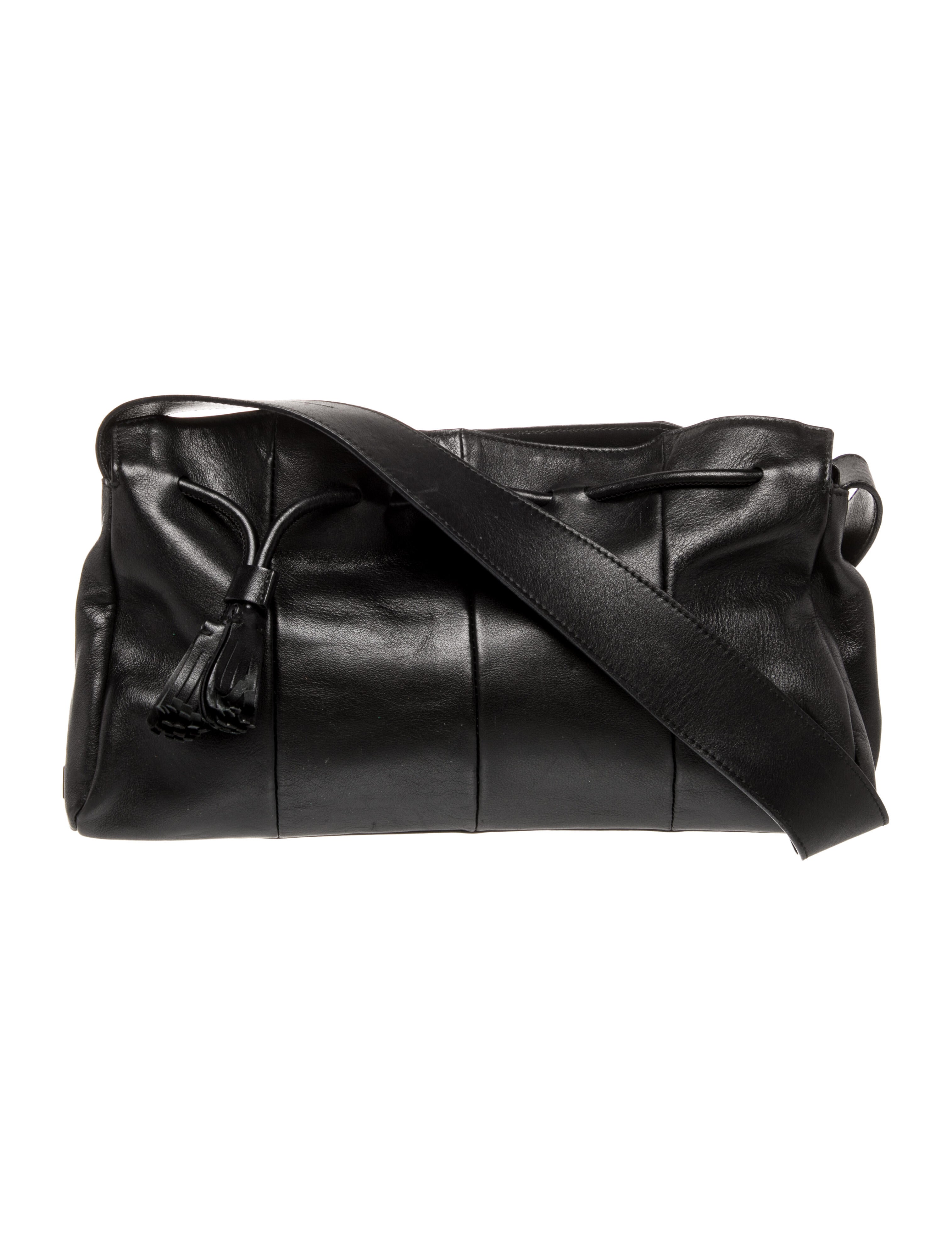 Yves Saint Laurent バッグ Yves Saint Laurent Black Crocodile Embossed Patent Leather