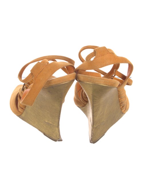 Yves Saint Laurent Rive Gauche Suede Cutout Accent Gladiator Sandals