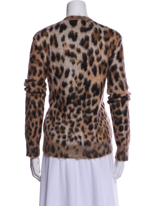 Yves Saint Laurent Mohair Animal Print Sweater