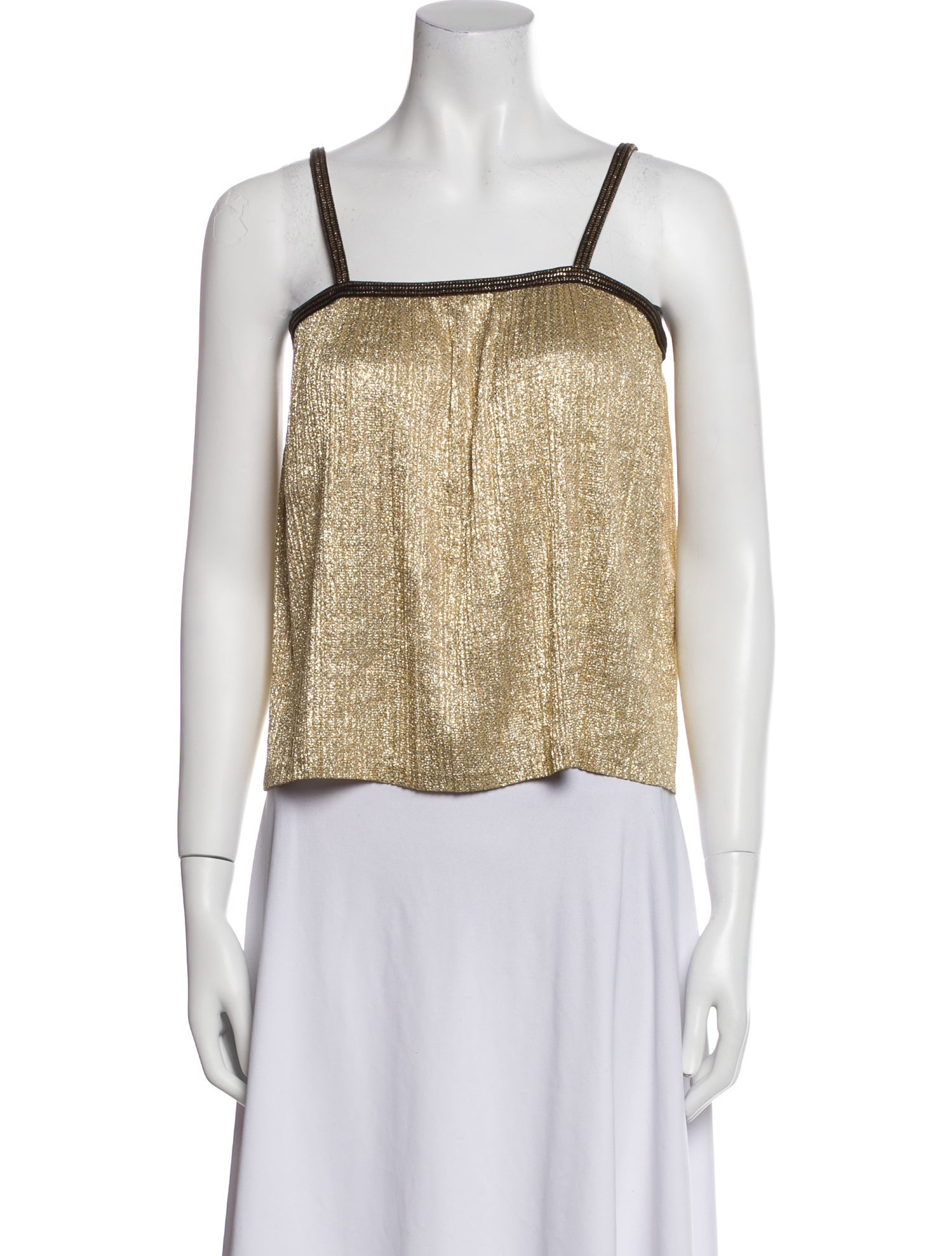 Yves Saint Laurent Vintage Square Neckline Crop Top