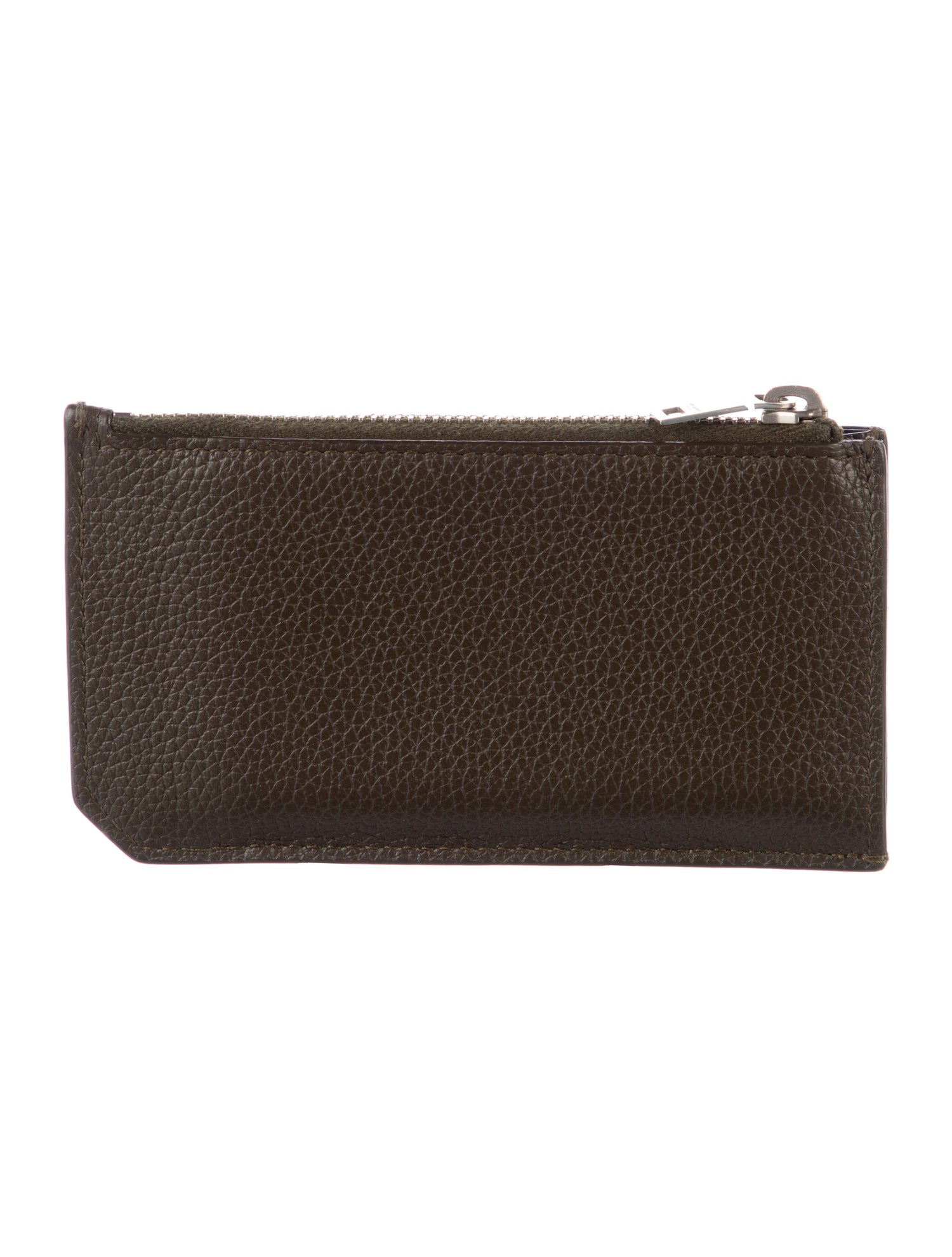 Yves Saint Laurent Zip Card Holder Leather Card Holder