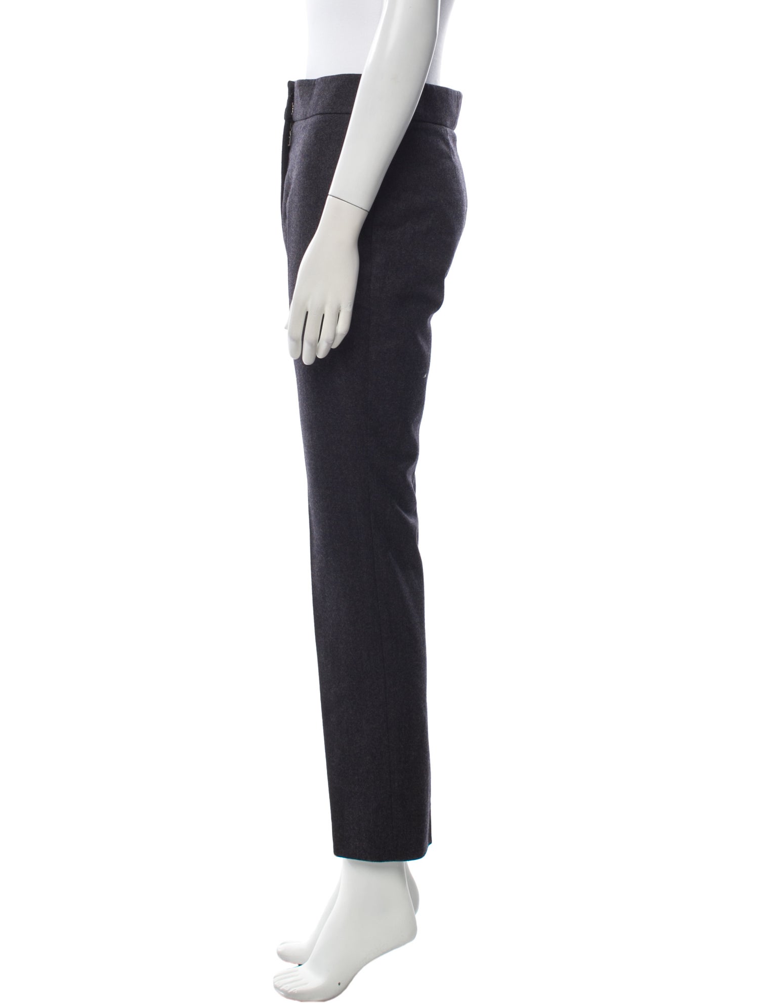 Yves Saint Laurent Virgin Wool Straight Leg Pants