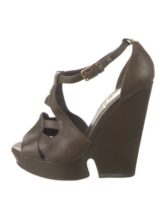 Yves Saint Laurent Leather T-Strap Pumps