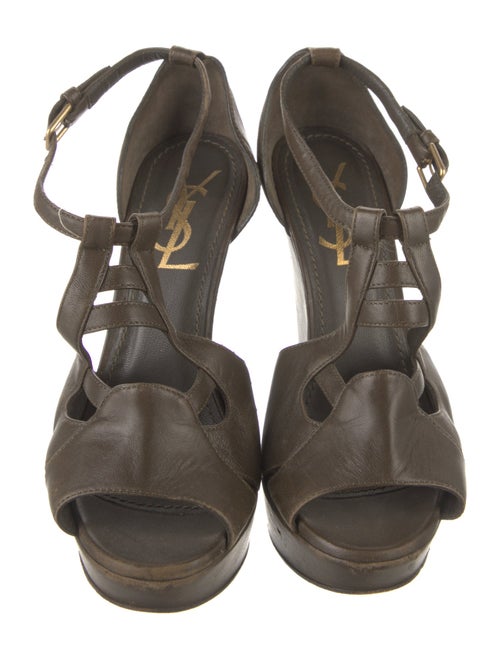 Yves Saint Laurent Leather T-Strap Pumps