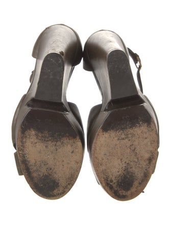 Yves Saint Laurent Leather T-Strap Pumps