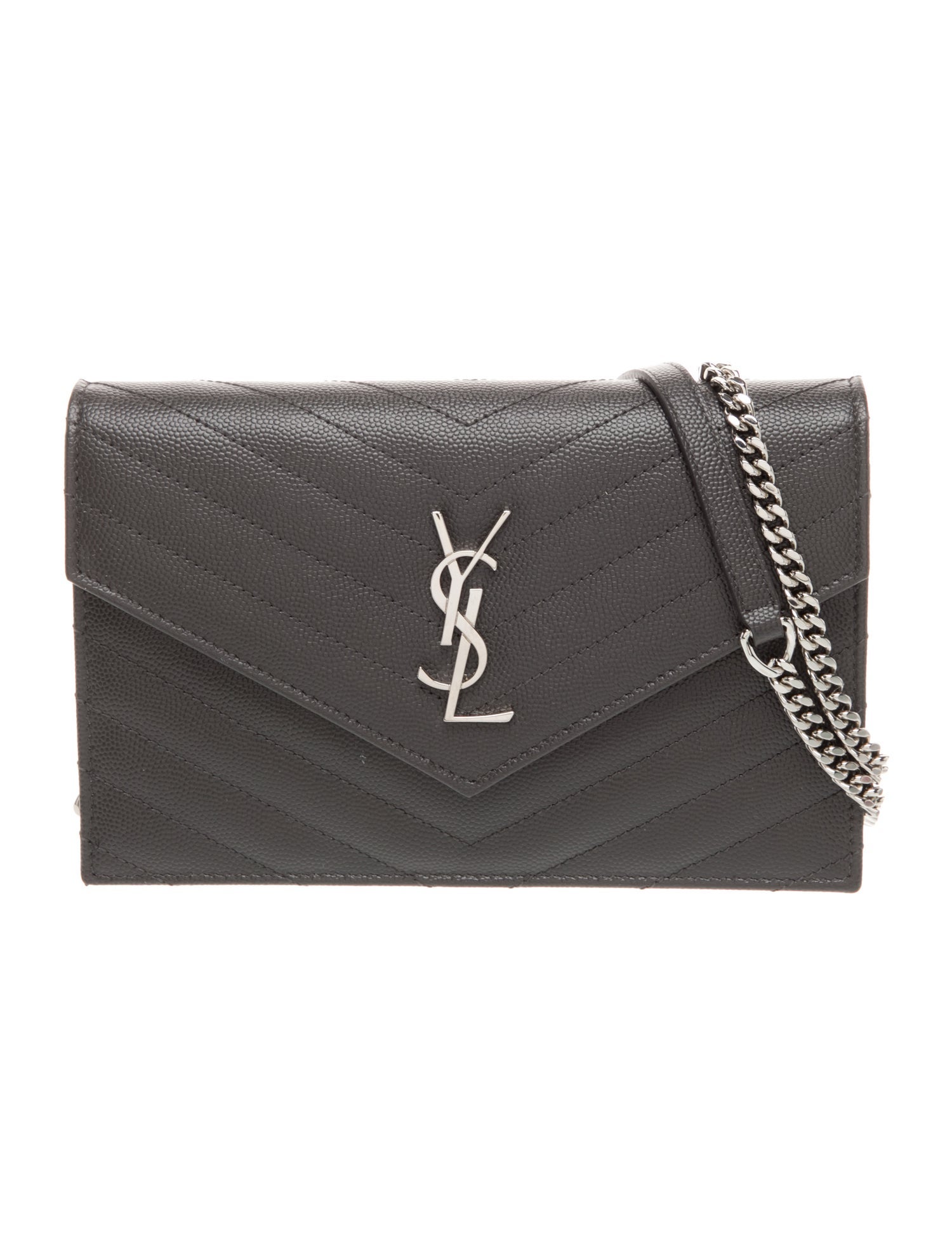 Yves Saint Laurent Leather Wallet on a Chain