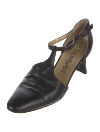 Yves Saint Laurent Canvas T-Strap Pumps