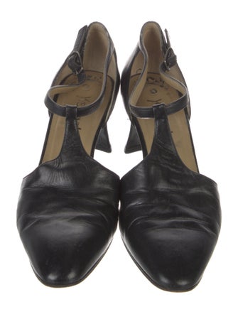 Yves Saint Laurent Canvas T-Strap Pumps