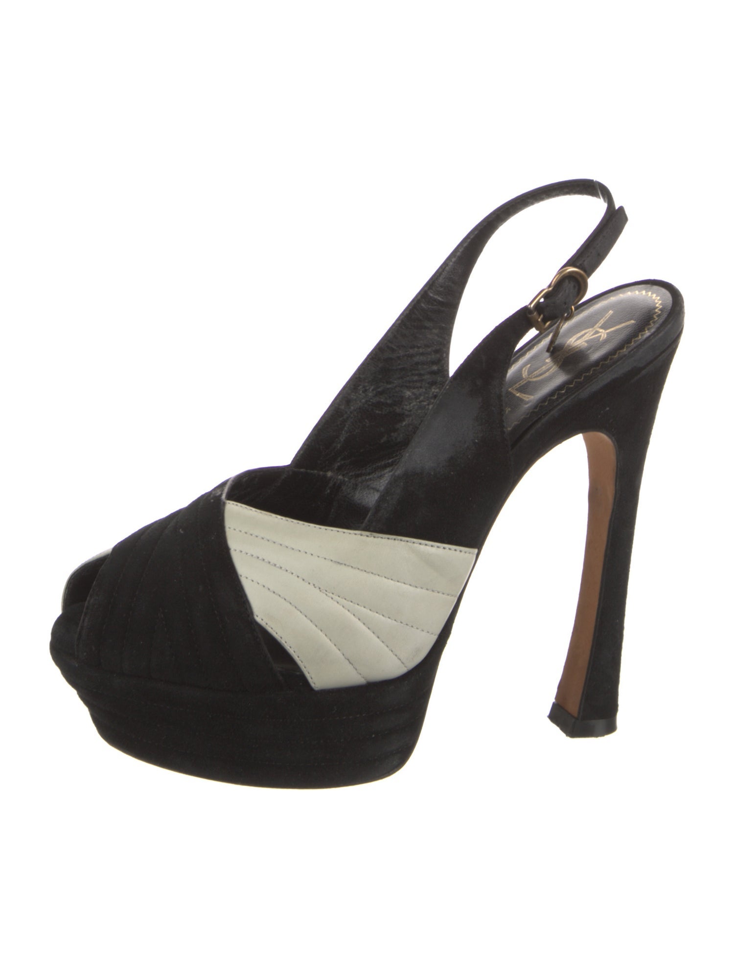Yves Saint Laurent Suede Slingback Pumps