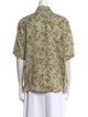 Yves Saint Laurent Printed Short Sleeve Button-Up Top