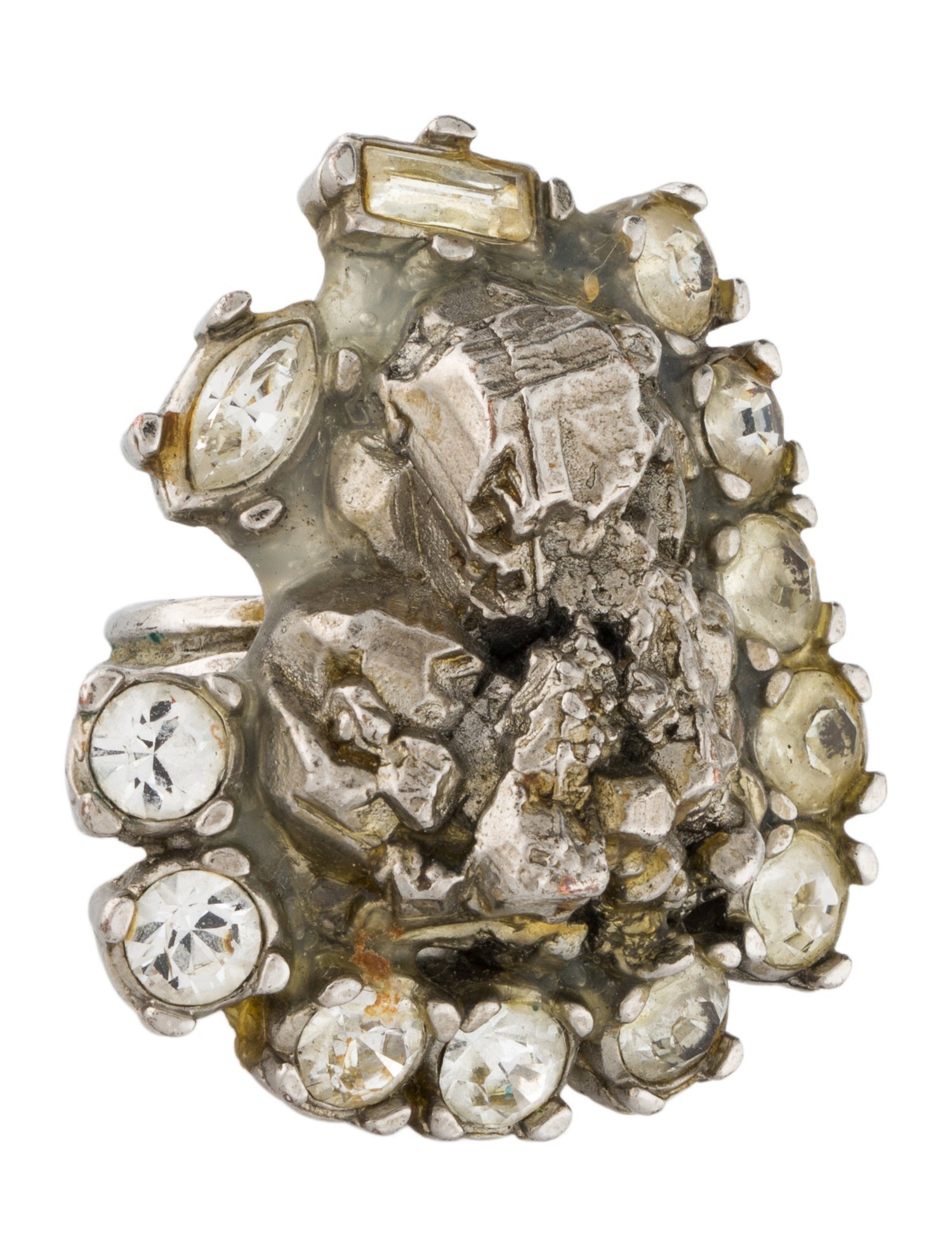 Yves Saint Laurent Crystals Arty Cocktail Ring