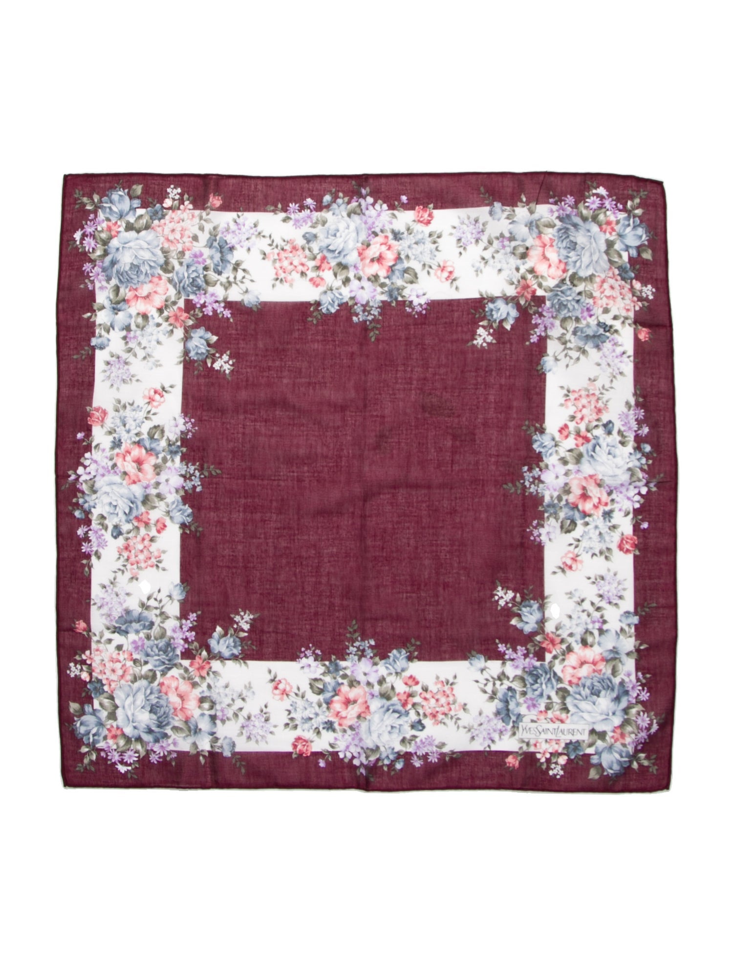 Yves Saint Laurent Floral Print Scarf