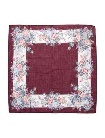 Yves Saint Laurent Floral Print Scarf