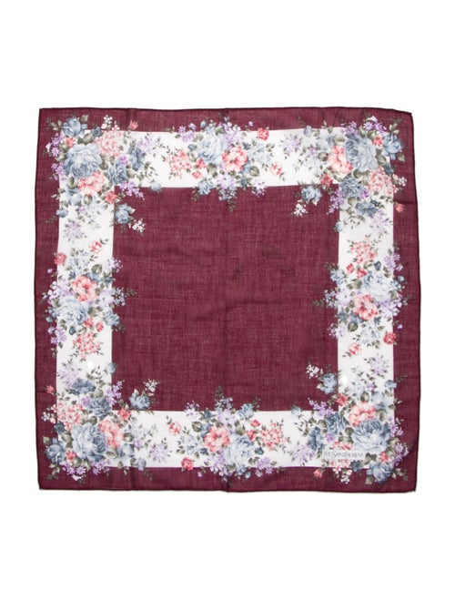 Yves Saint Laurent Floral Print Scarf