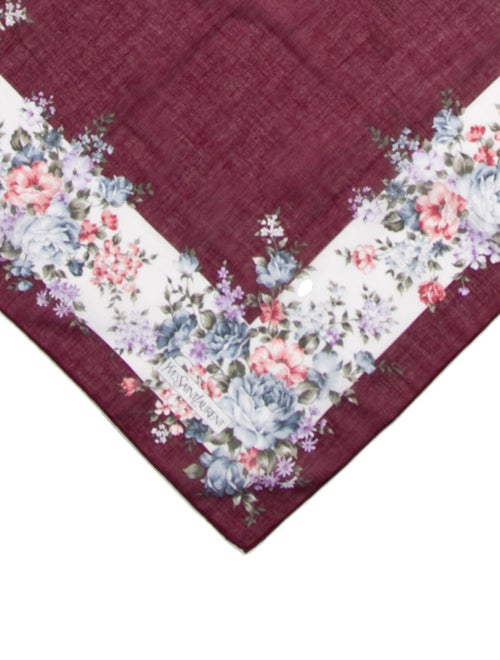 Yves Saint Laurent Floral Print Scarf