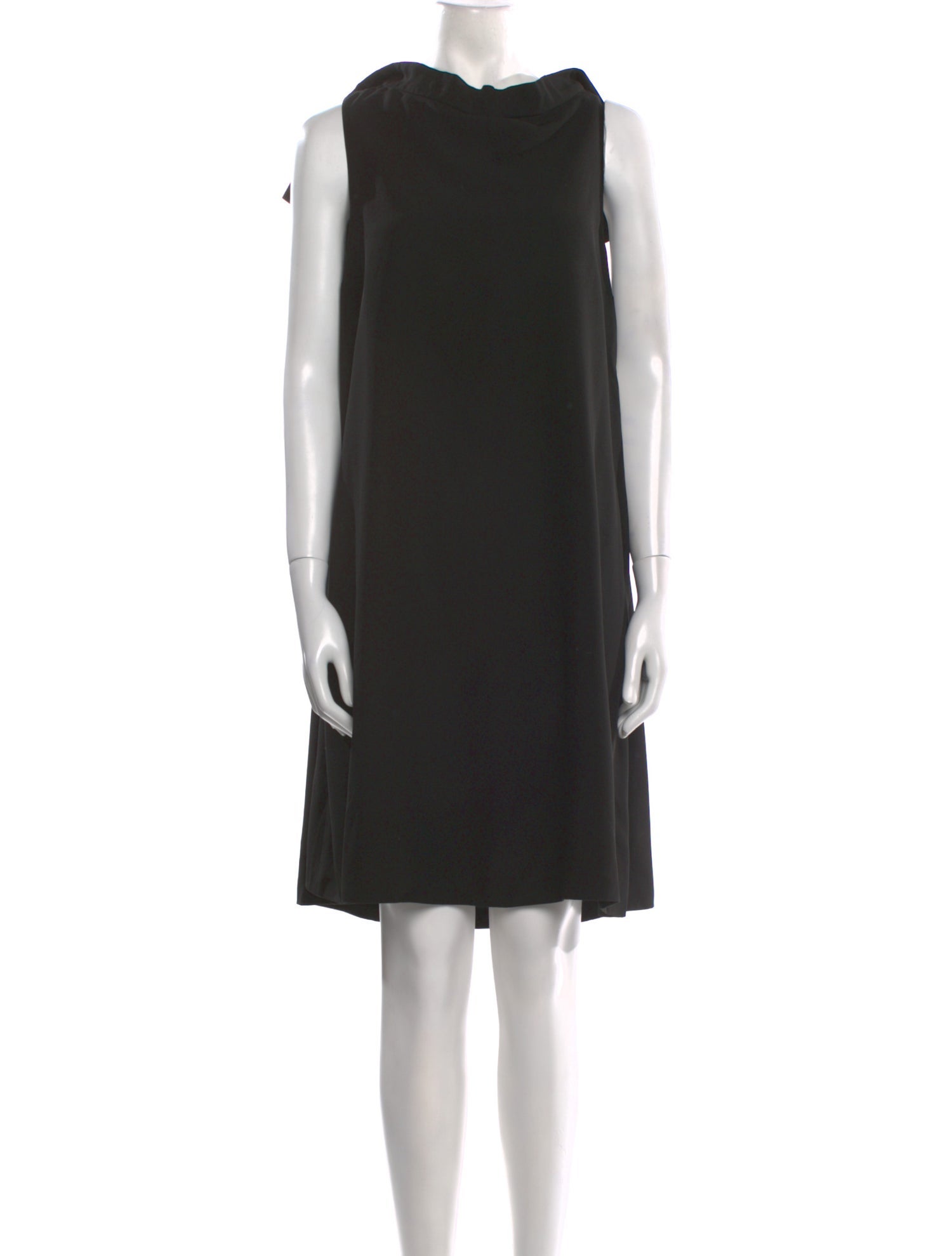 Yves Saint Laurent Cowl Neck Knee-Length Dress