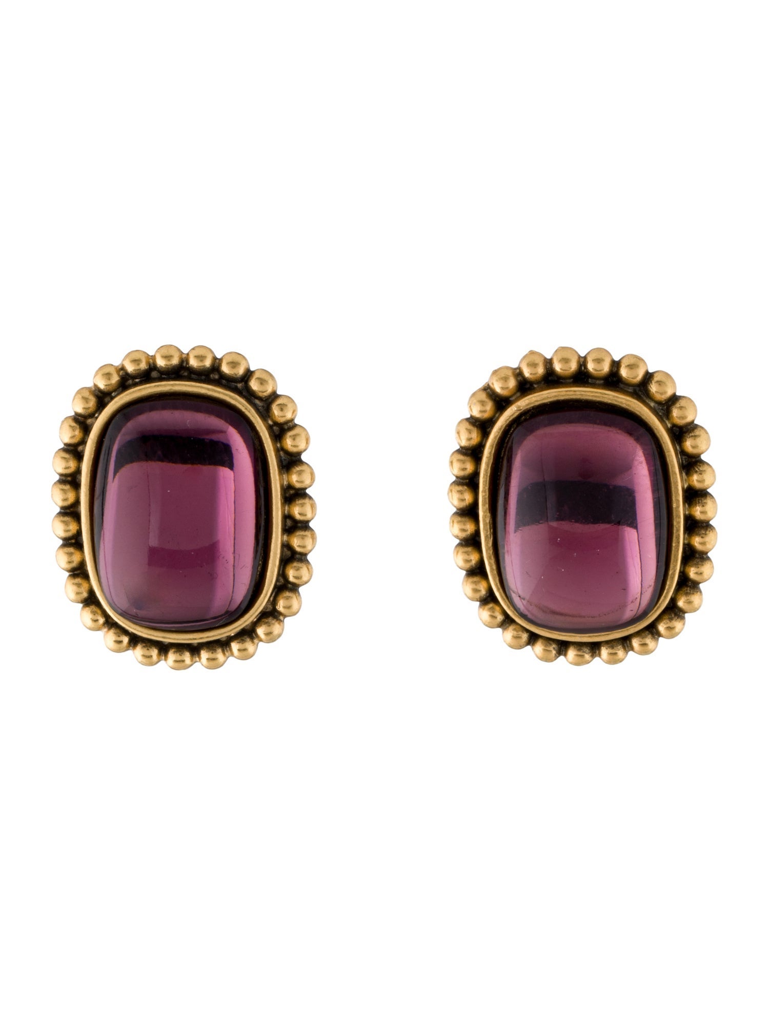 Yves Saint Laurent Vintage Glass Stud Earrings