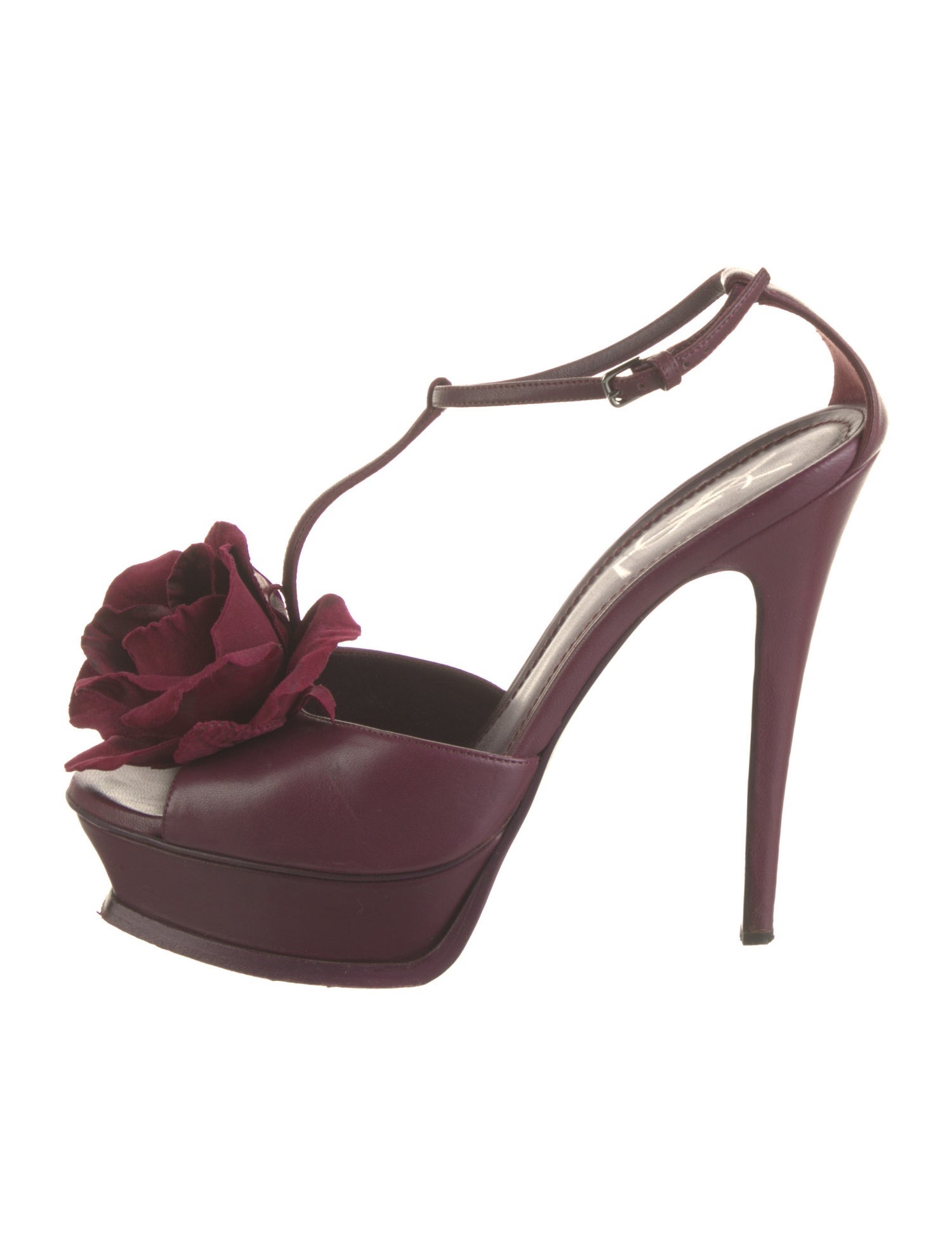 Yves Saint Laurent Leather T-Strap Sandals