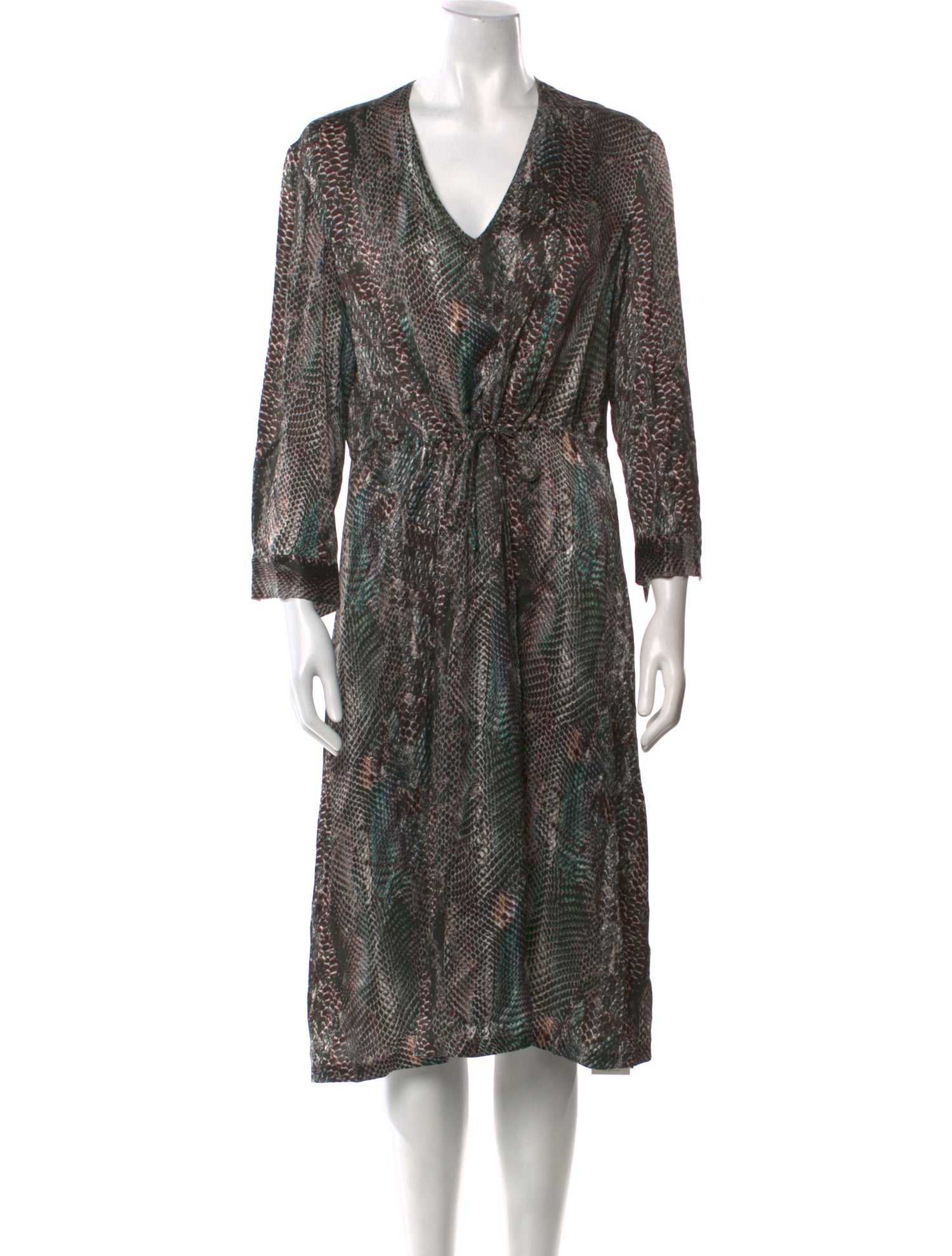 Yves Saint Laurent Silk Midi Length Dress