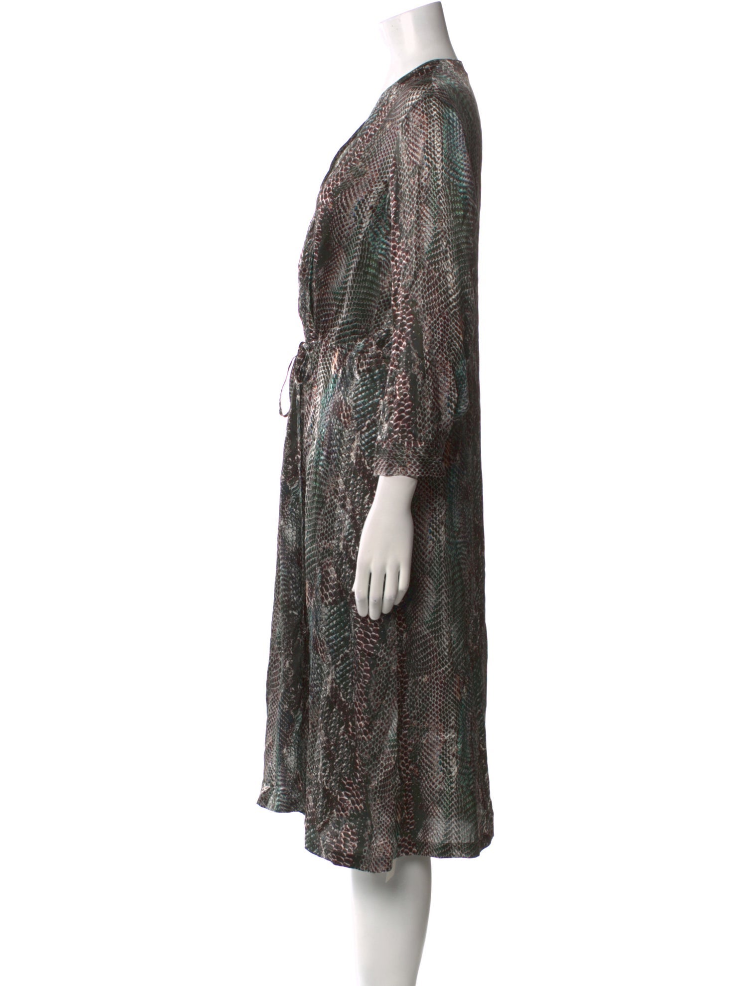 Yves Saint Laurent Silk Midi Length Dress