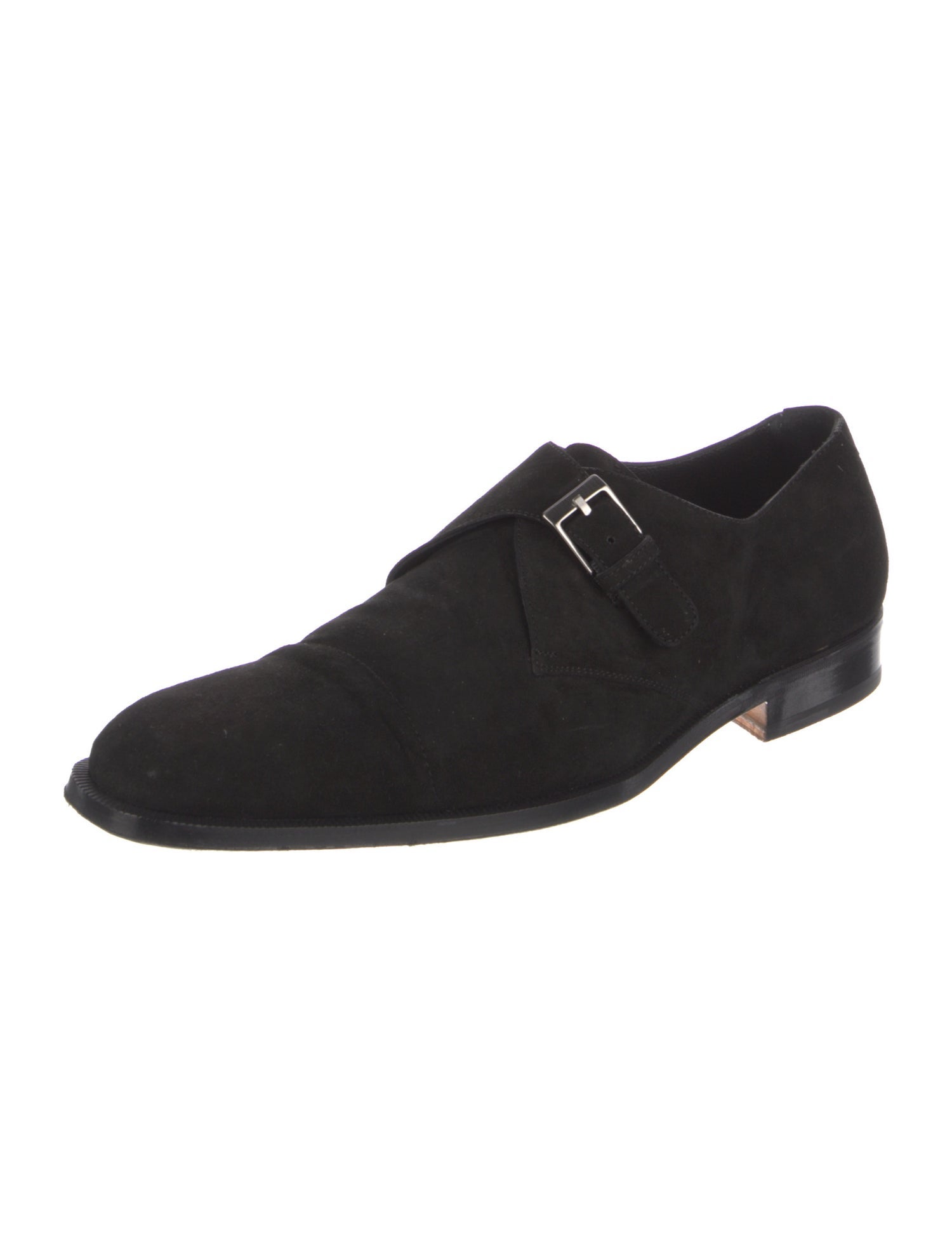 Yves Saint Laurent Rive Gauche Suede Monk Straps