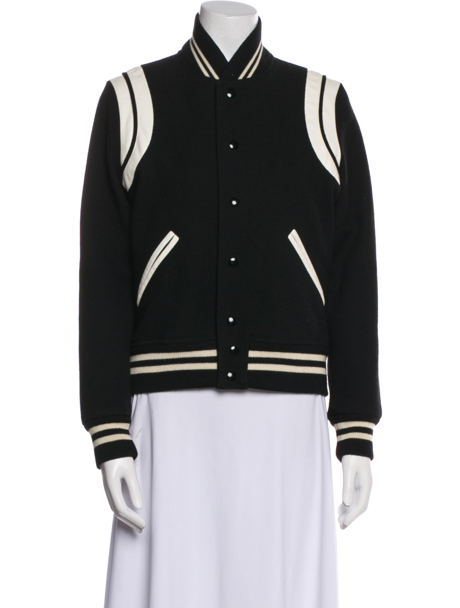 Saint Laurent Teddy Virgin Wool Bomber Jacket