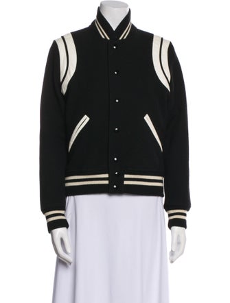 Saint Laurent Teddy Virgin Wool Bomber Jacket