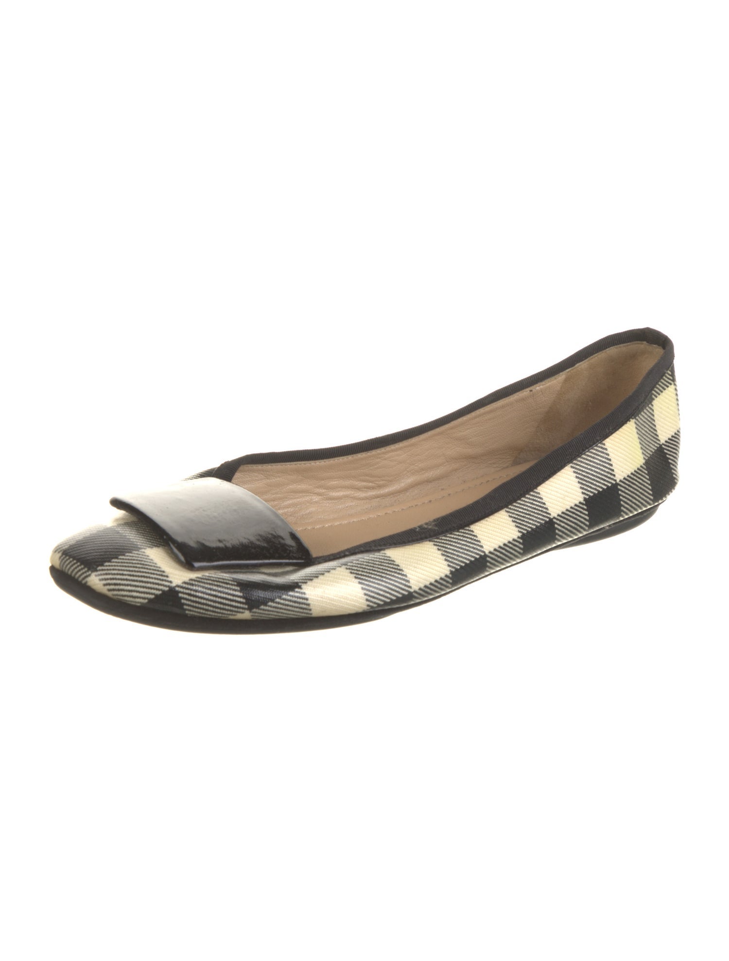 Yves Saint Laurent Leather Printed Ballet Flats