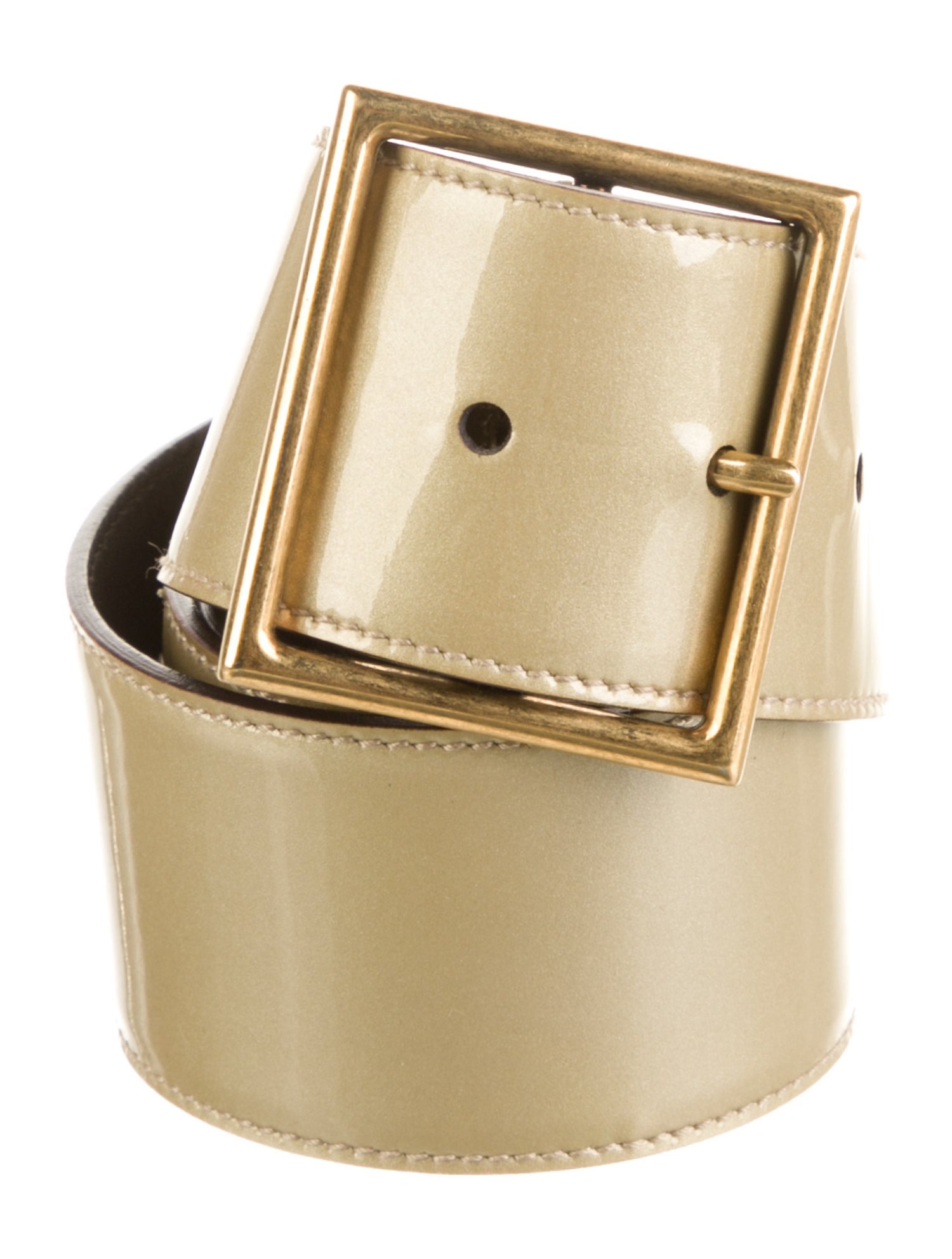 Yves Saint Laurent Rive Gauche Patent Leather Belt